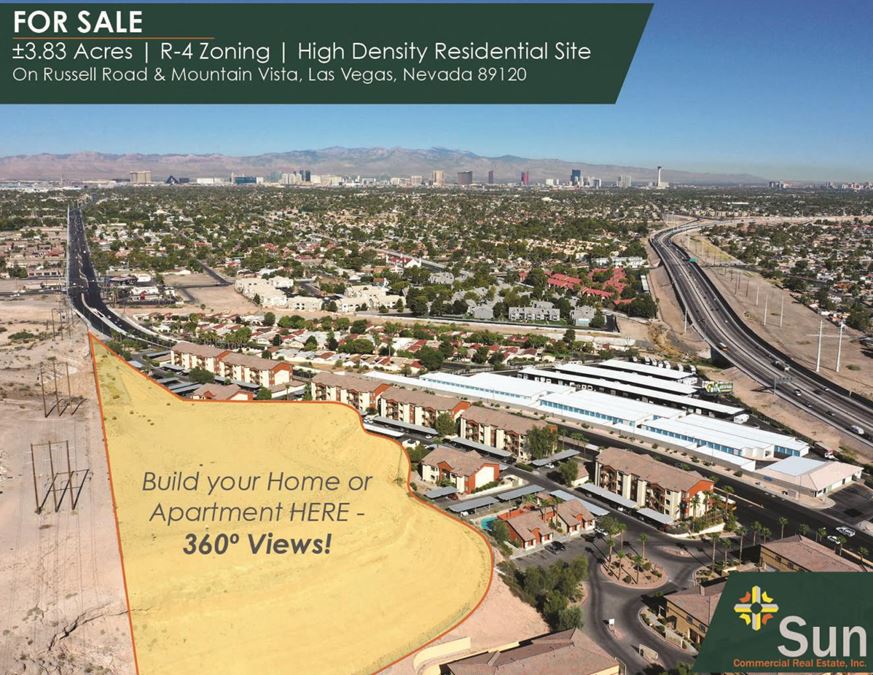 ±3.83 Acres R4 Zoning High Density Residential Site 4725 East